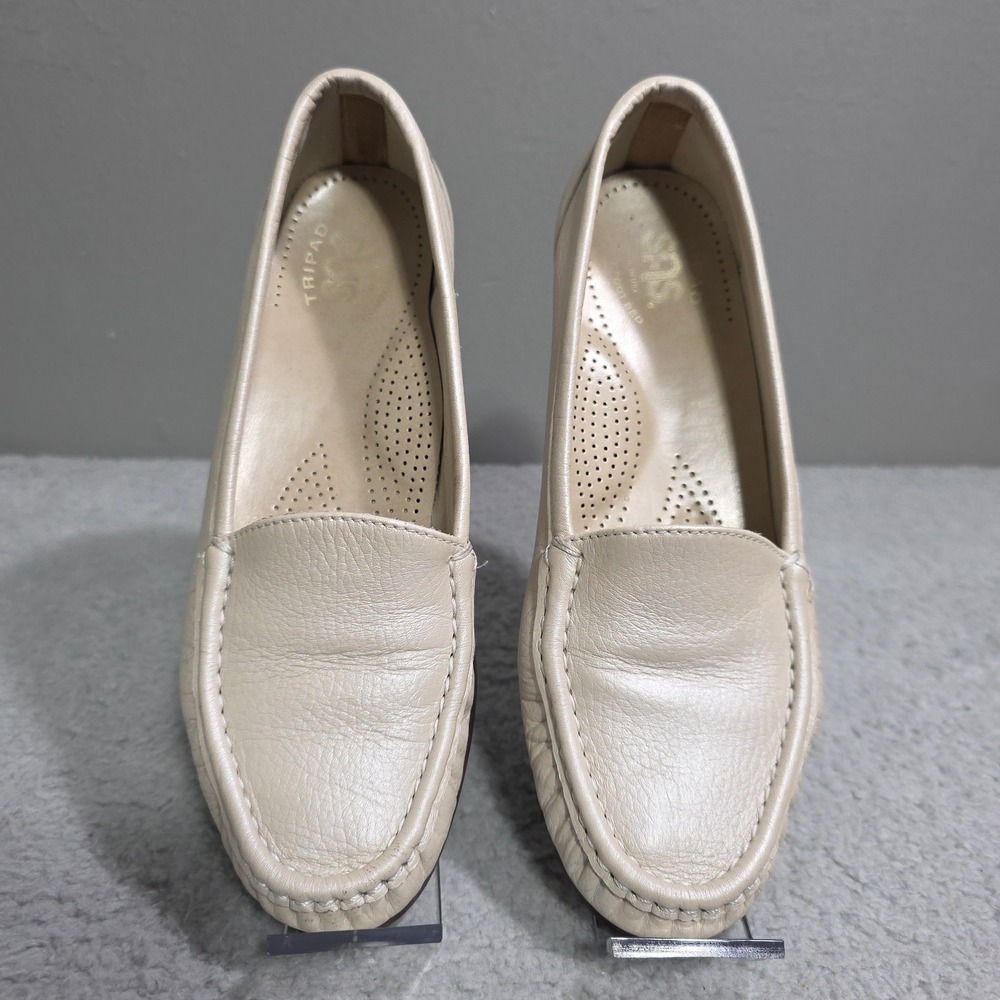SAS Tripad Comfort Footbed Pearl‎ Leather Loafers Womens Sz7.5 N Walking Leisure